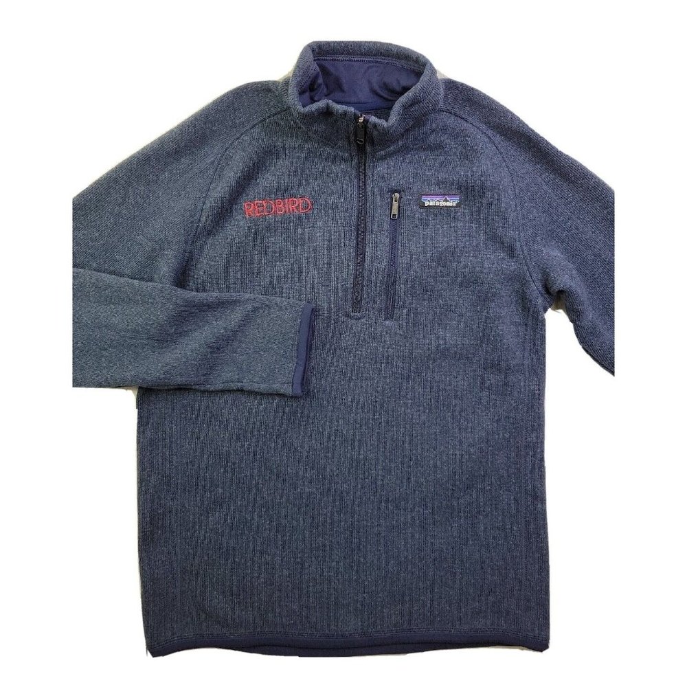 Patagonia The Better Sweater Men S Navy 1/4 Zip Pullover Sweater Embroidered* LS